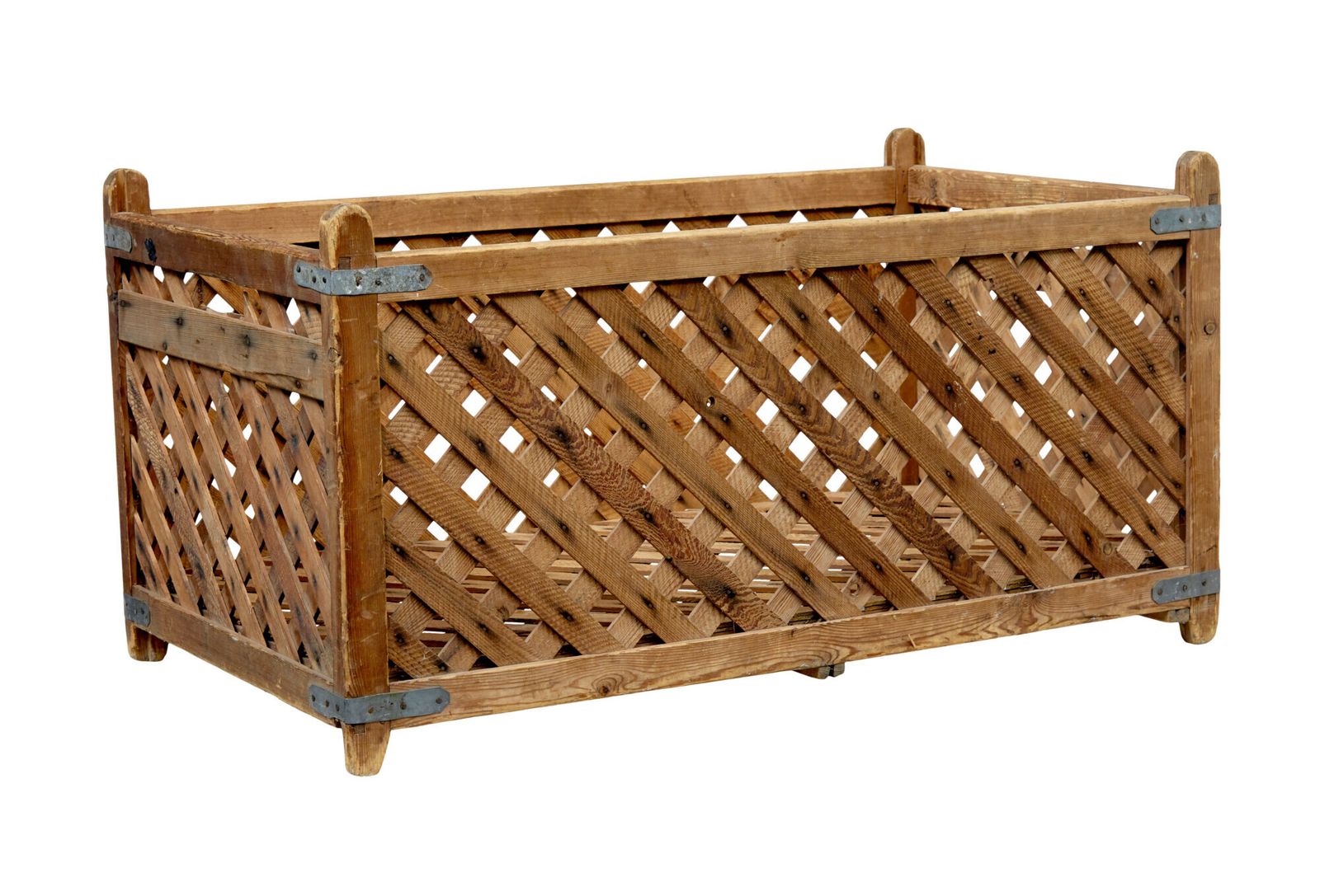19th Century Scandinavian Pine Log Basket