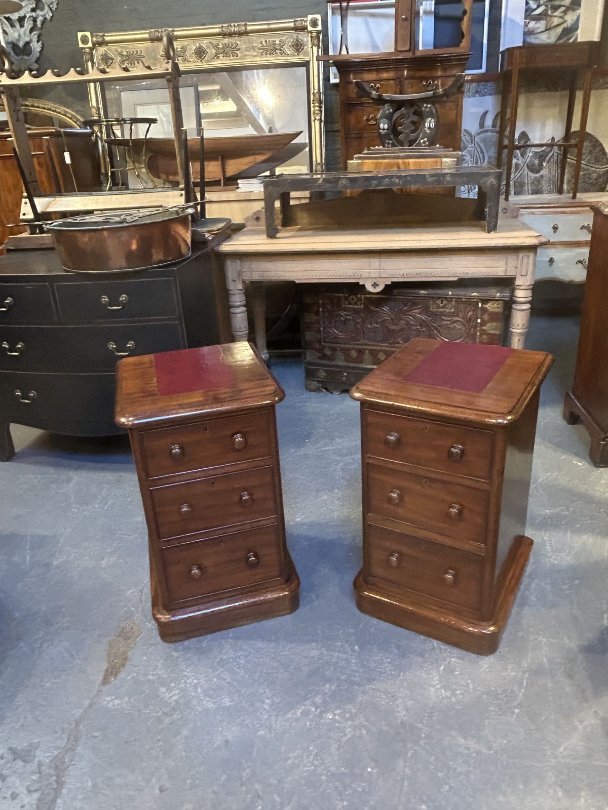 photo for sale Pair Victorian Bedside Chest Of Drawers