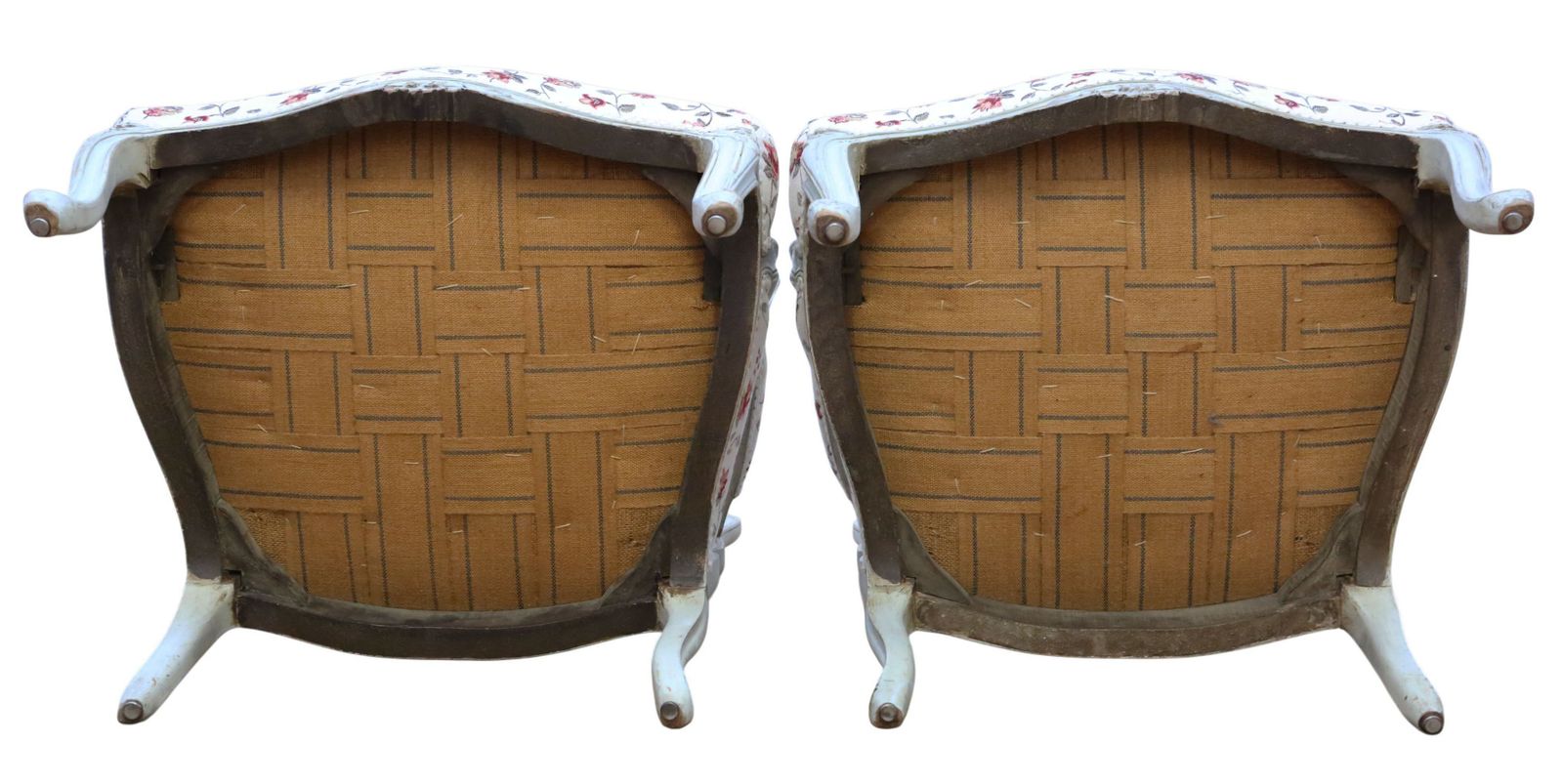 photo for sale Antique C.1900 French Pair Of Painted Armchairs – Quality Period Seating