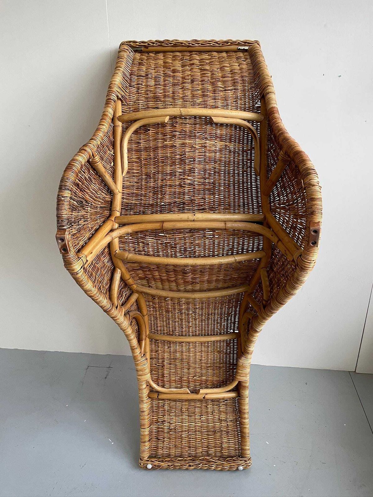 photo furniture Vintage Ikea Karlskrona Chaise Longue Rattan, Wicker Bamboo 90s Postmodern