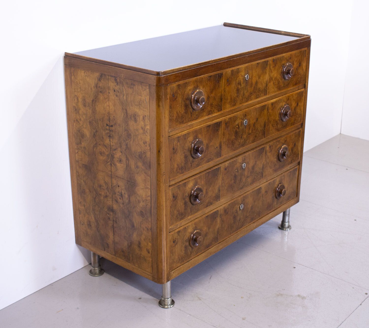 Art Deco Burr Walnut Chest Of Drawers photo buy