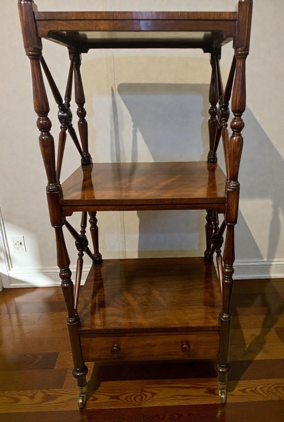 Antique Early 1800's Victorian Rosewood 'Wot Not' Etagere