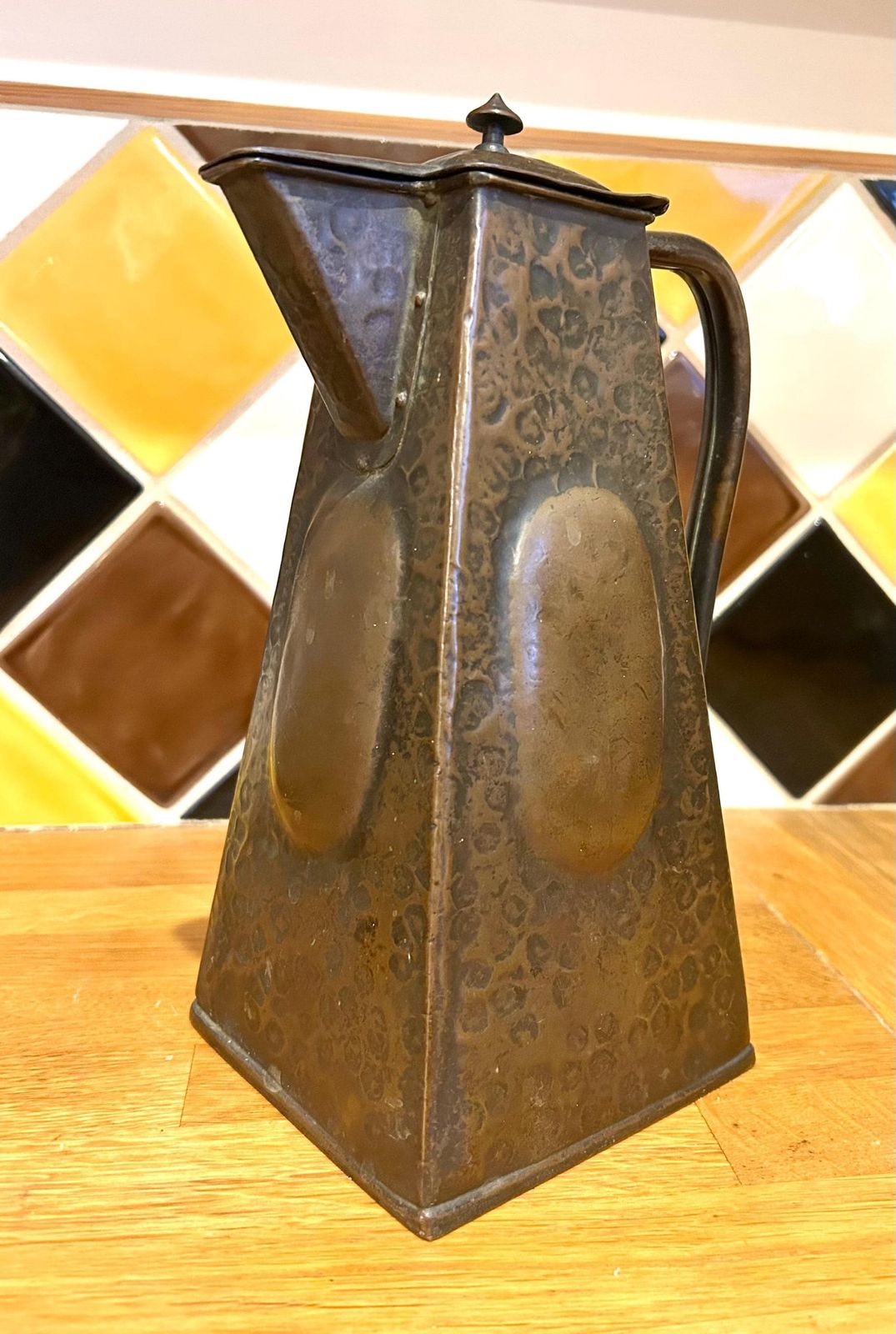J & F Pool Arts And Crafts Teapot Copper Antique Jug Vintage Victorian Vase Rare Metal Pot Coffee Art Nouveau