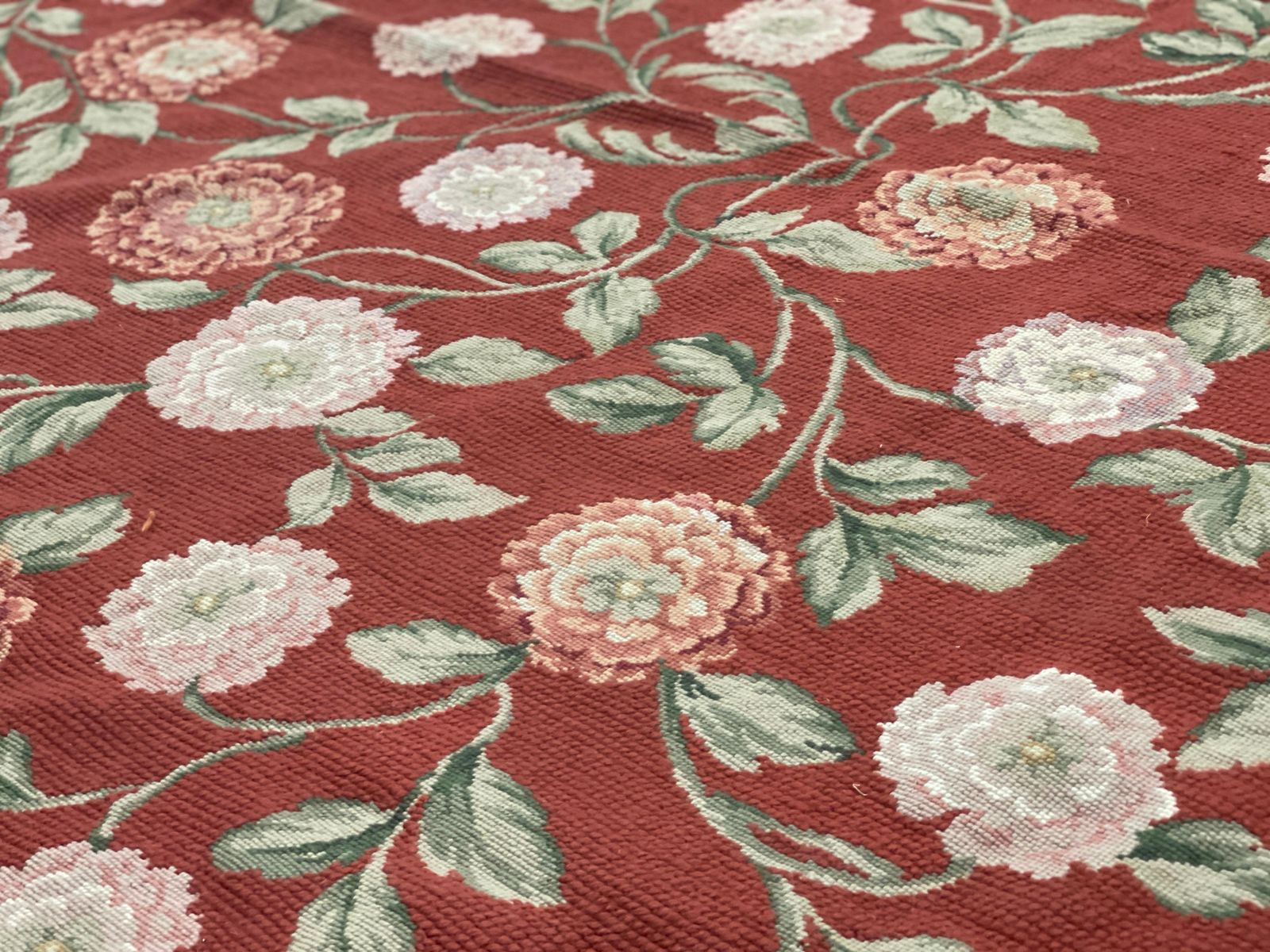 Traditional Carpet Aubusson Style Area Rug Handwoven Wool Needlepoint photo Textiles