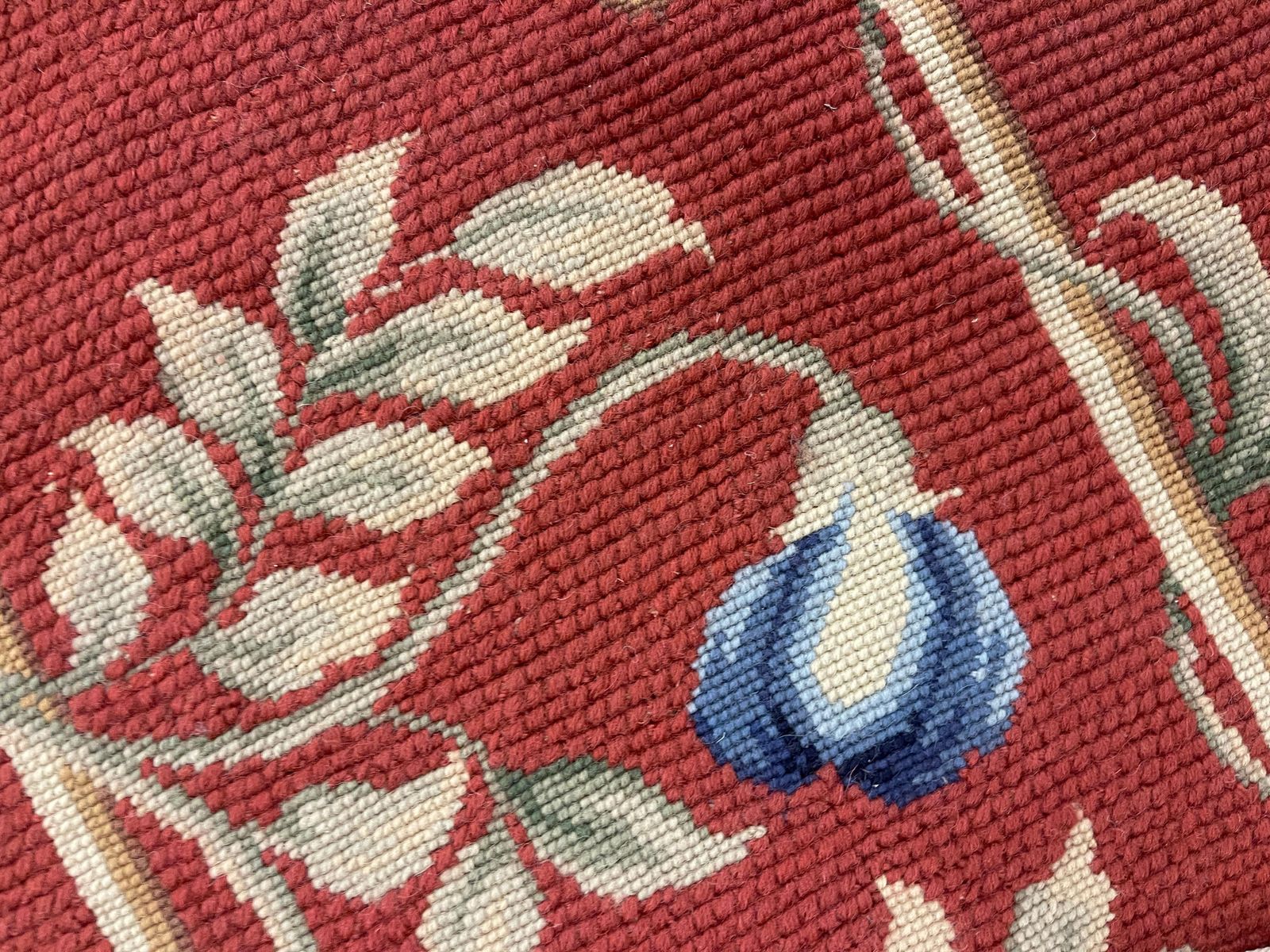 Traditional Carpet Aubusson Style Area Rug Handwoven Wool Needlepoint photo 4297.0