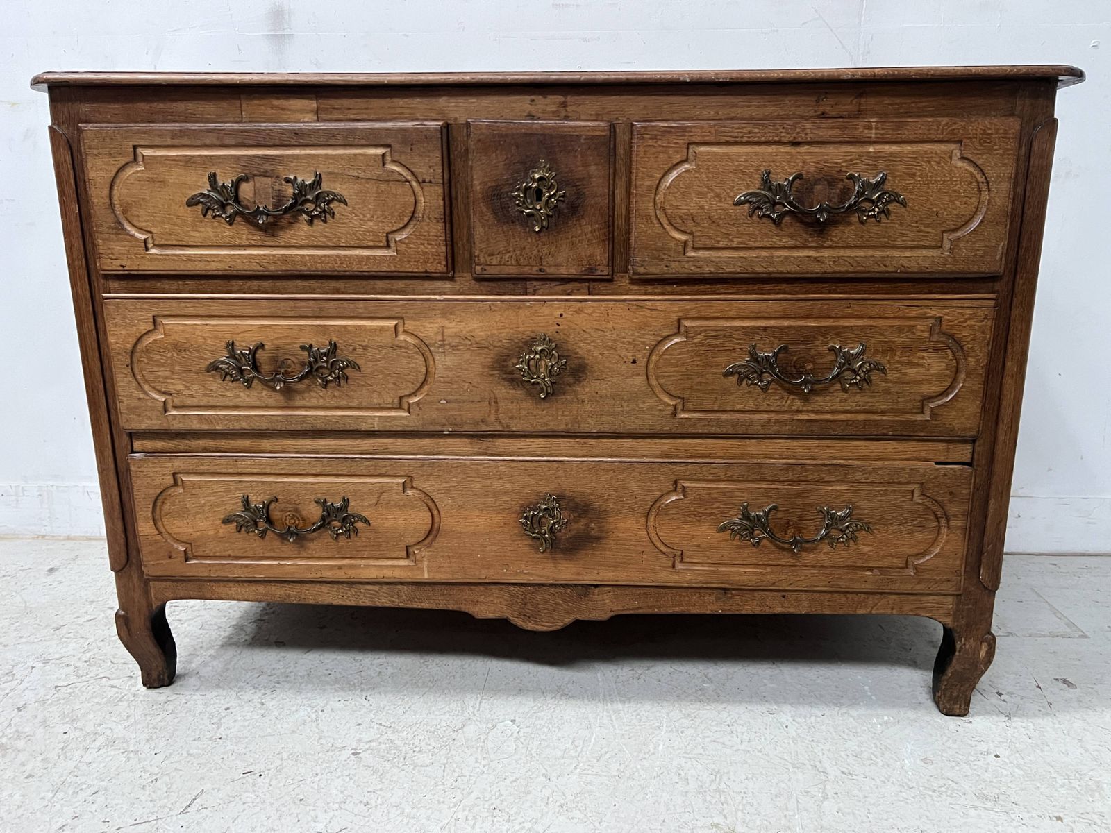 Louis XV Style Chest Of Drawers In Solid Oak From The 18th Century photo for sale