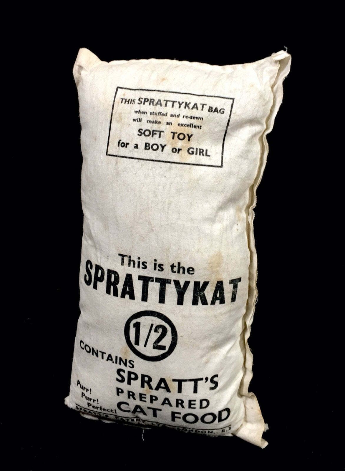 photo furniture Antique Advertising Chad Valley Spratt's Cuddly Dog Toy & Food Bag Cushions