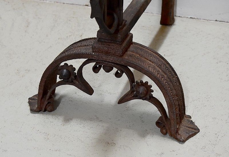 photo furniture Pair Of Andirons Castles 18th