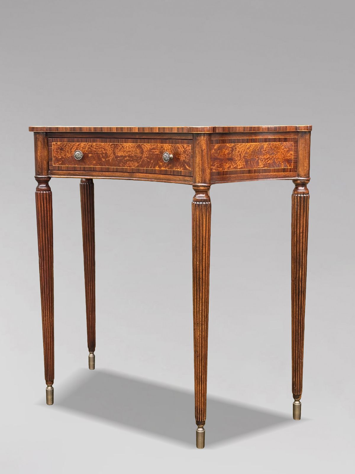 1980's Quality Walnut Inlaid Console By Brights Of Nettlebed photo 2200.0