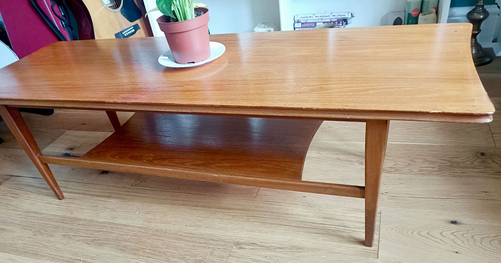 Mid Century Modern Richard Hornby "Longjohn" Coffee Table In Solid Afromosia For Fyne Ladye photo vintage