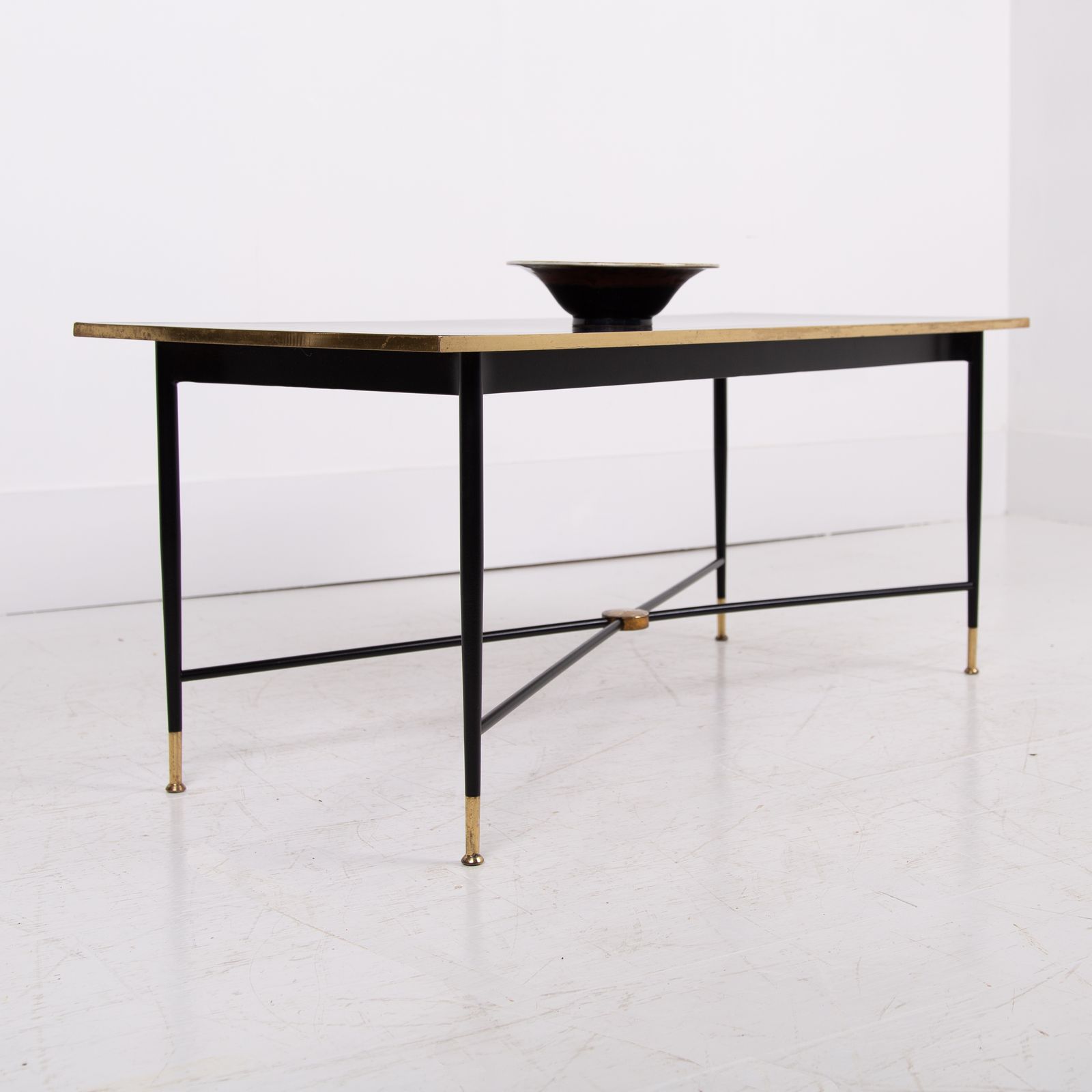 665.0 Mid Century Brass Coffee Table By Jwc Payne For Heals photo
