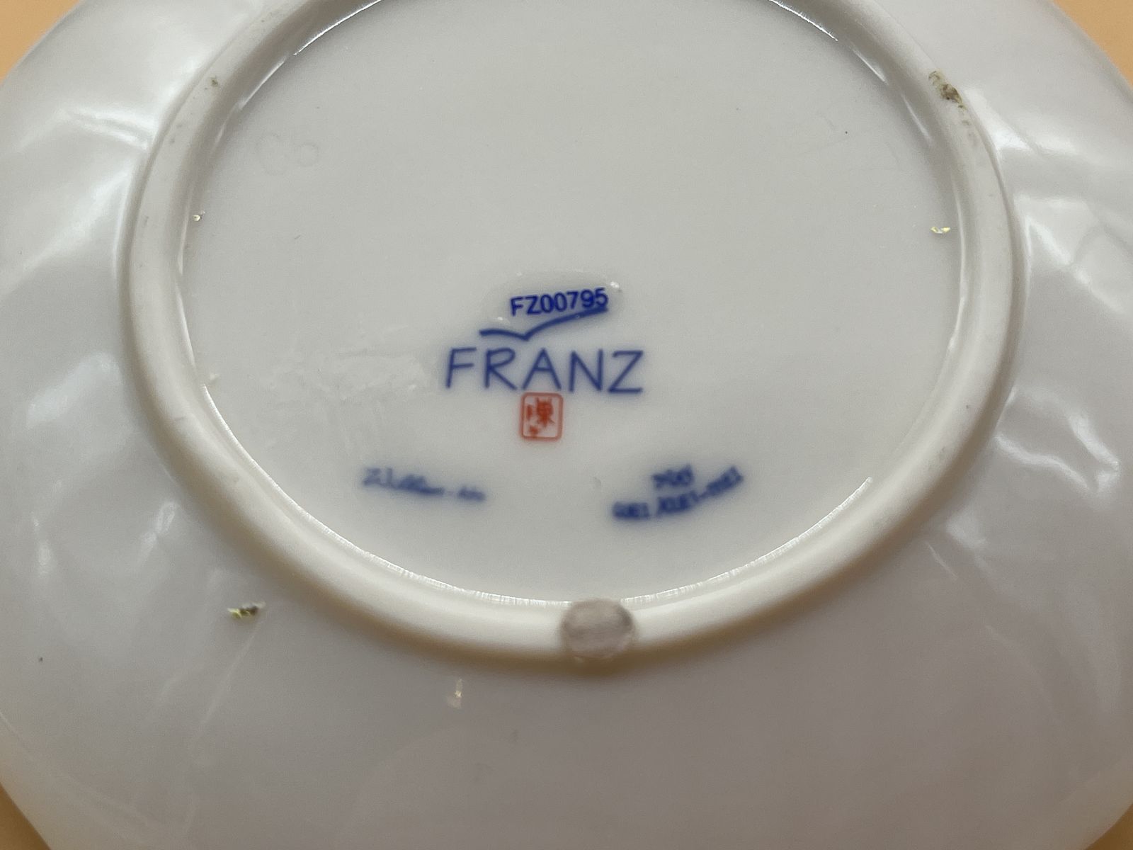 Home Decor Franz Porcelain Fritillary Design Tea Cup And Saucer Set. Fz00795. photo