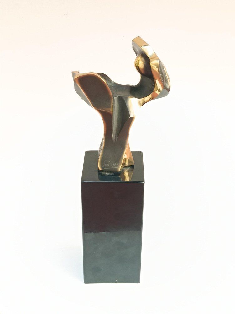 Aluminum & Bronze Sculpture In The Air Of His Flight By José Lucas, 2000 photo for sale