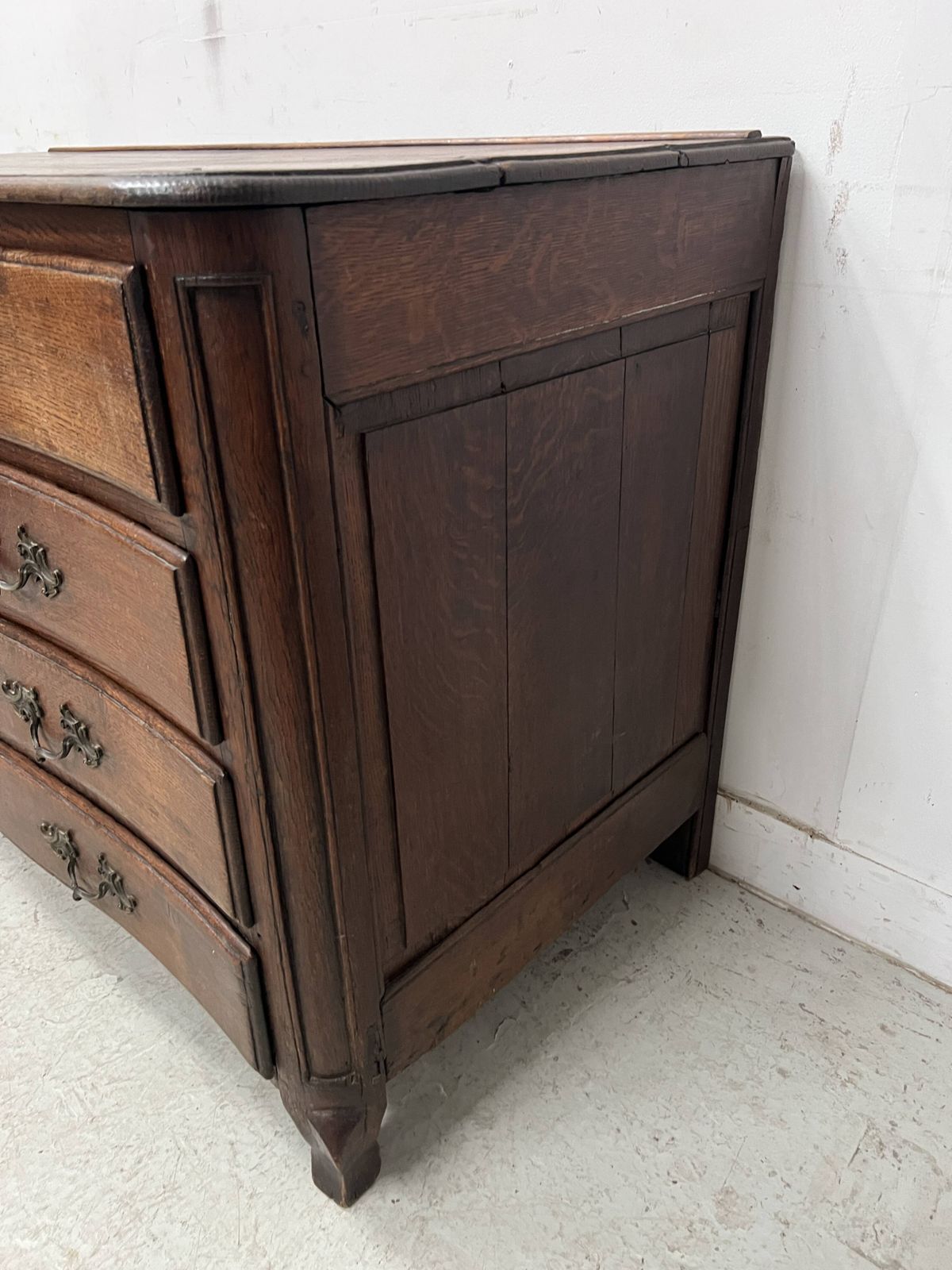 Louis XX Style Chest Of Drawers In Solid Oak From The 18th Century photo vintage