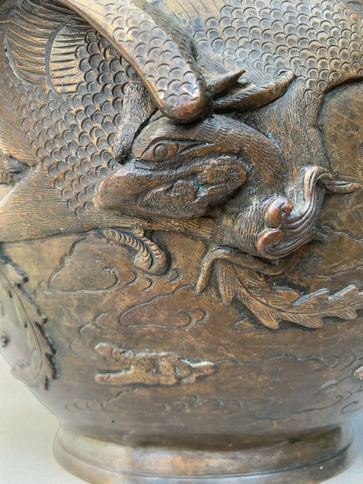 Antique Japanese Meiji Period Bronze Jardinière/Planter C1870 photo for sale