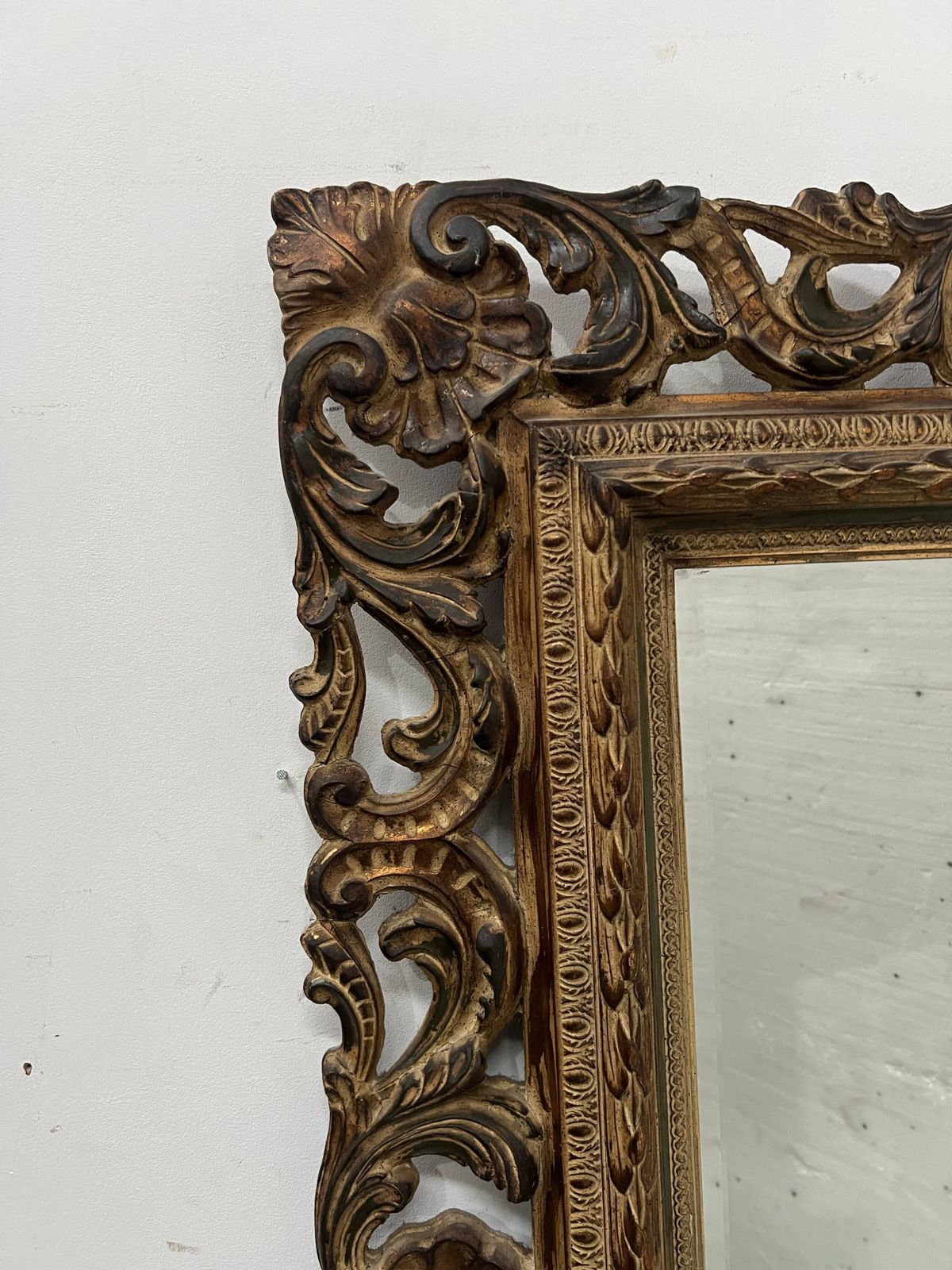 Napoleon III Style Mirror In Carved Wood, 20th Century. photo for sale
