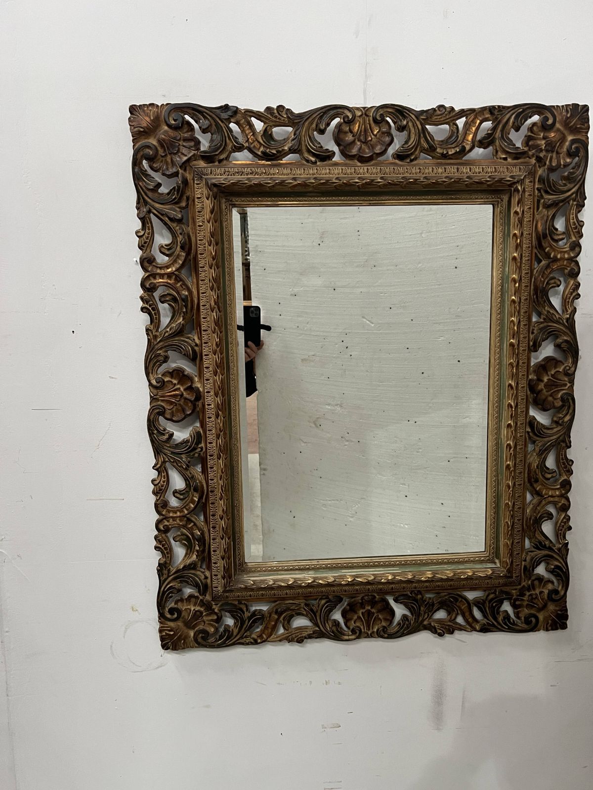 Napoleon III Style Mirror In Carved Wood, 20th Century. photo 767.0