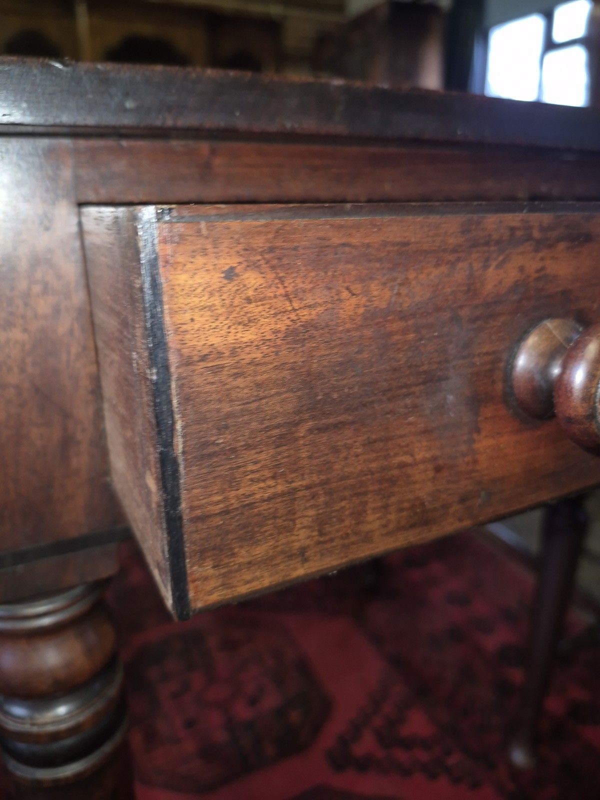 A Fabulous Quality Regency Cuban Mahogany Pembroke Side Table Cocus Wood Strung photo vintage