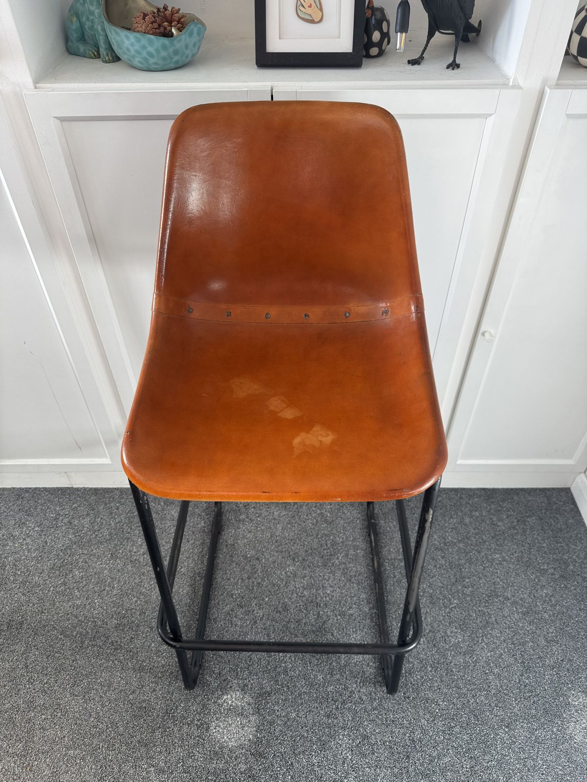 Vintage Bar Stools 72cm Seat – Original Patina – Set Of 4 photo vinterior