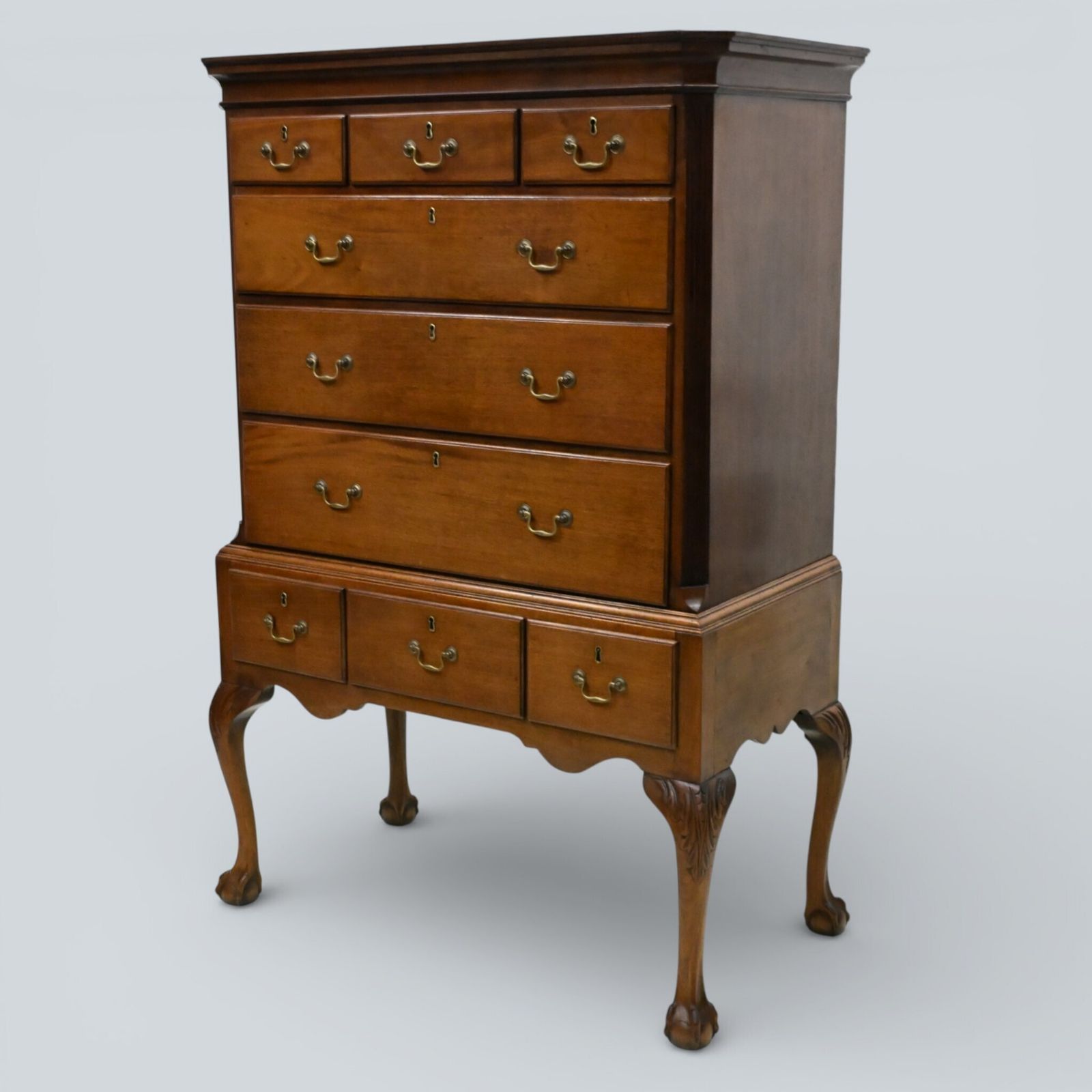 English Georgian Raised Chest Of Drawers Mahogany Cabriole Legs Free Delivery* photo furniture