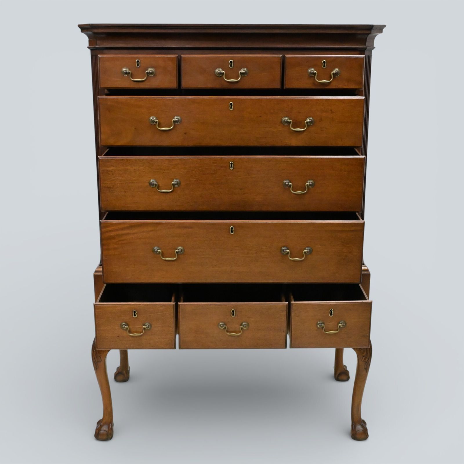 photo for sale English Georgian Raised Chest Of Drawers Mahogany Cabriole Legs Free Delivery*