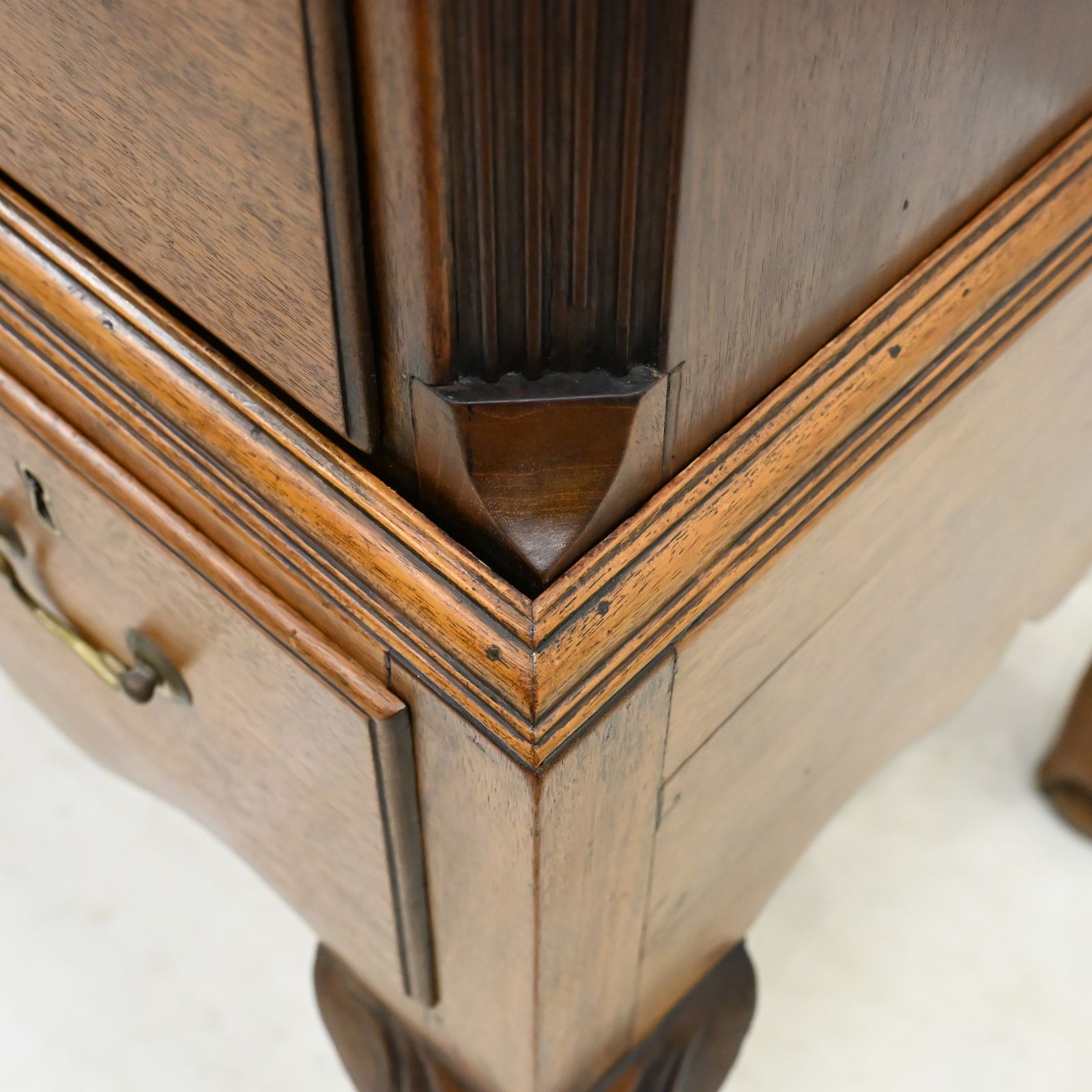 photo vinterior English Georgian Raised Chest Of Drawers Mahogany Cabriole Legs Free Delivery*