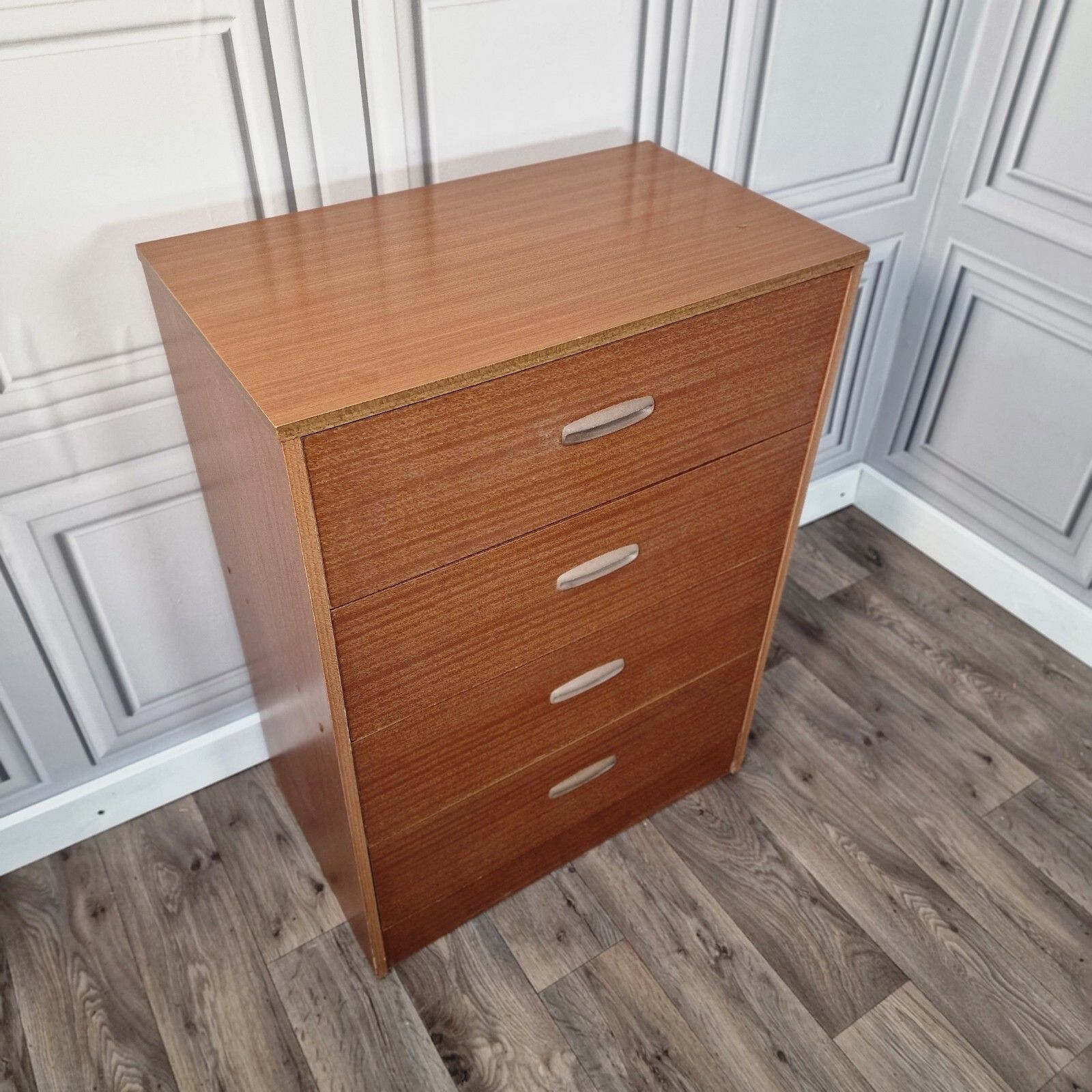 Retro Chest Of Drawers Vintage Mid Century Modern Wood Effect Teak? Mcm photo for sale