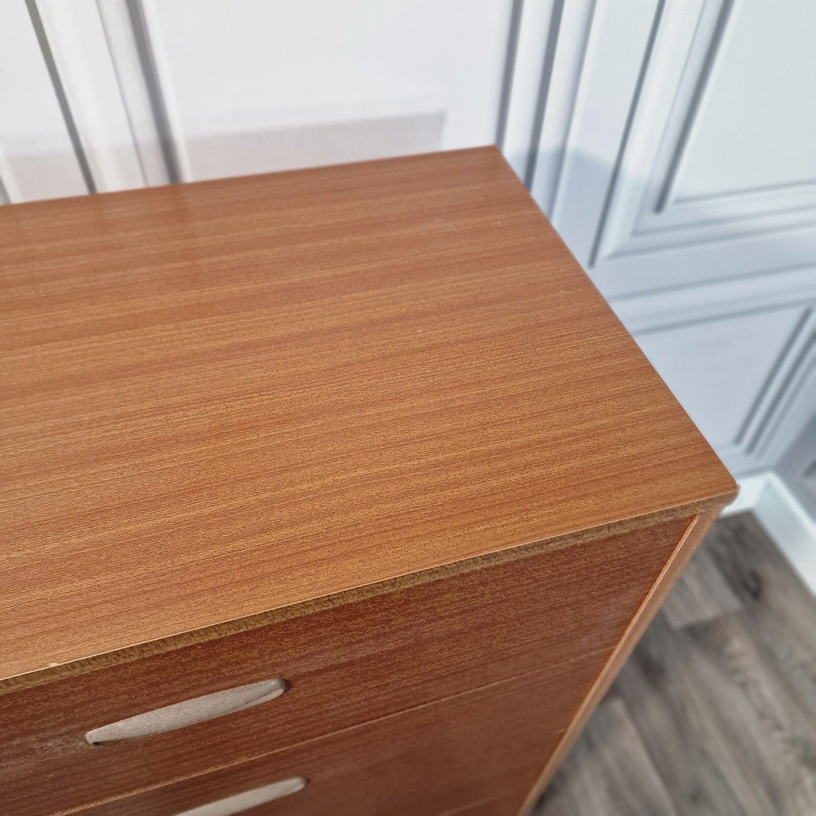 Retro Chest Of Drawers Vintage Mid Century Modern Wood Effect Teak? Mcm photo Furniture