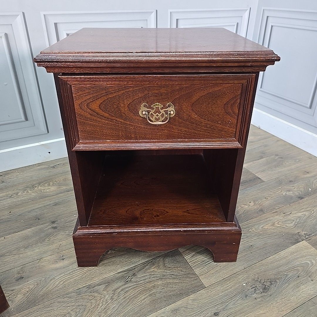 Antique Georgian Style Cabinets Pair Bedside Cupboard Tables Night Stands photo vinterior