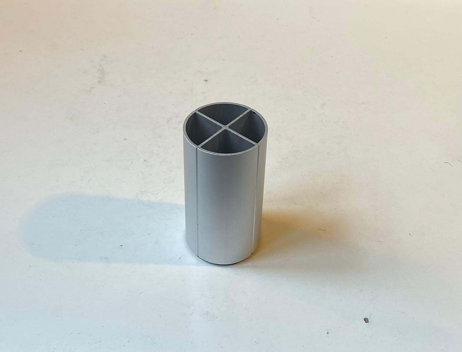 Georg Jensen Minimalist Pencil Holder In Brushed Aluminum photo vinterior