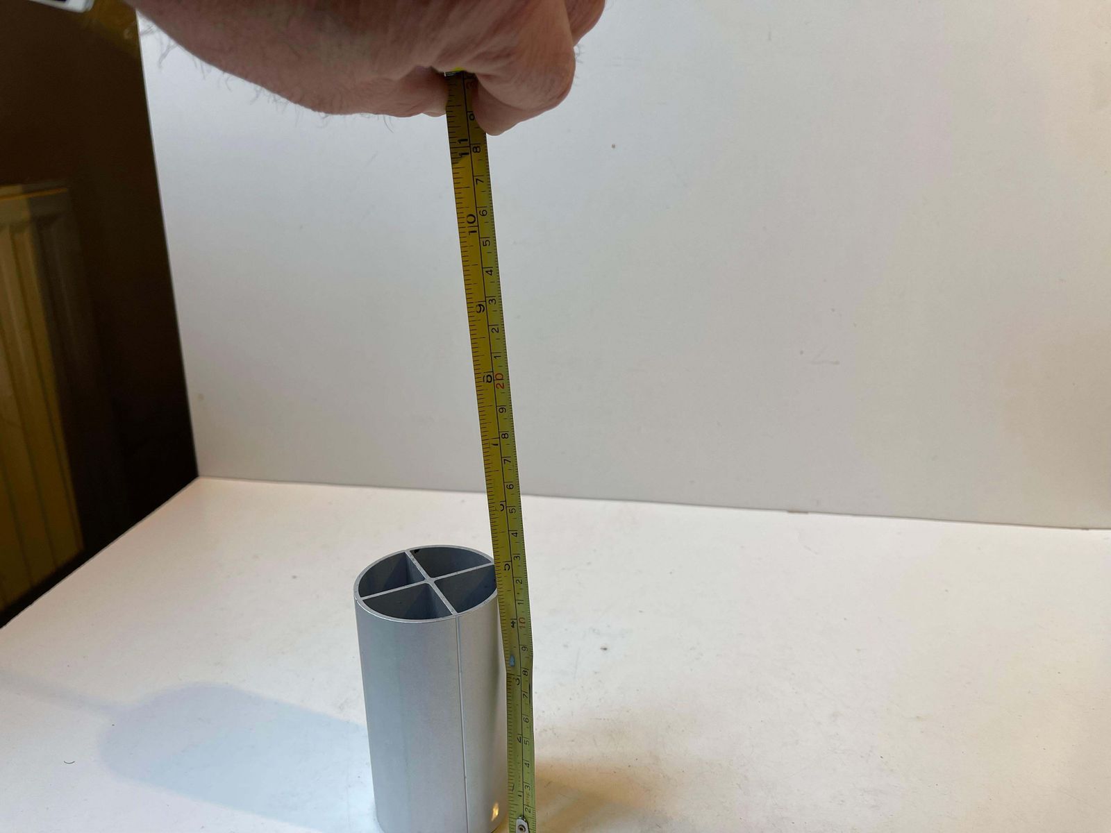 Georg Jensen Minimalist Pencil Holder In Brushed Aluminum photo vintage