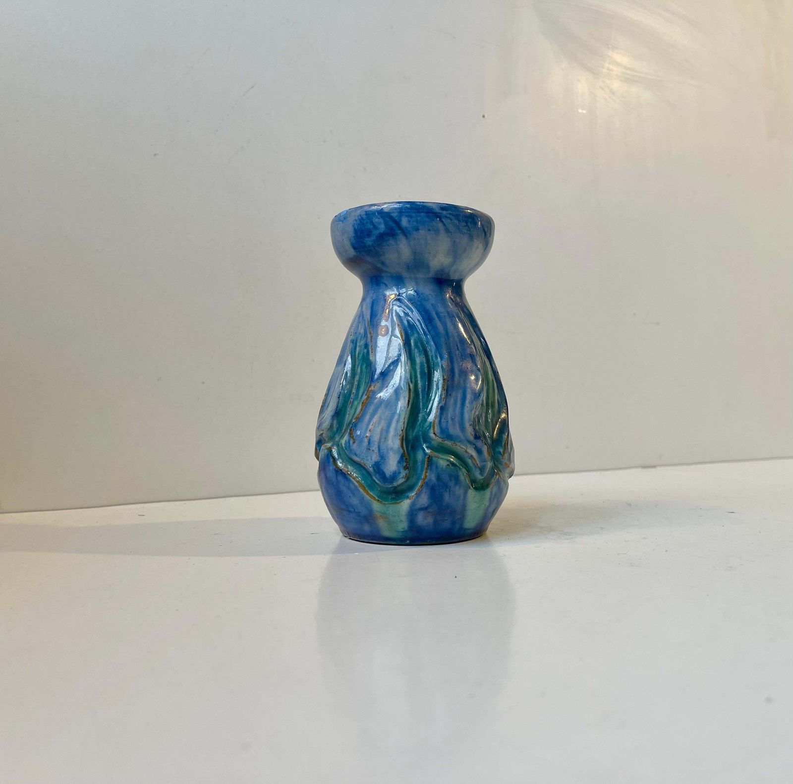 Møller & Bøgely, Denmark, Glazed Art Nouveau Pottery Vase photo Home Decor
