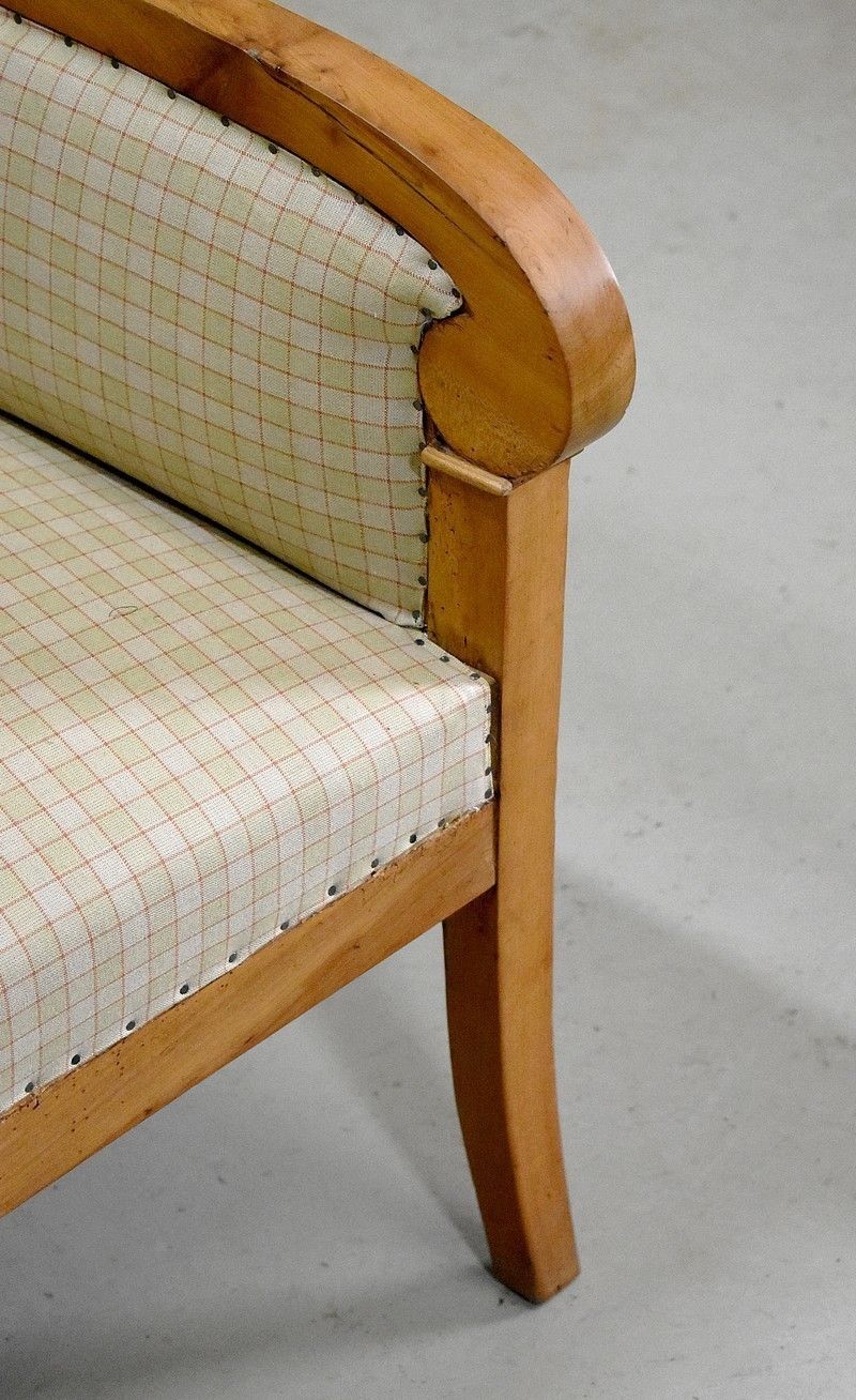Long Directoire / Restoration Bench , 19th photo vintage