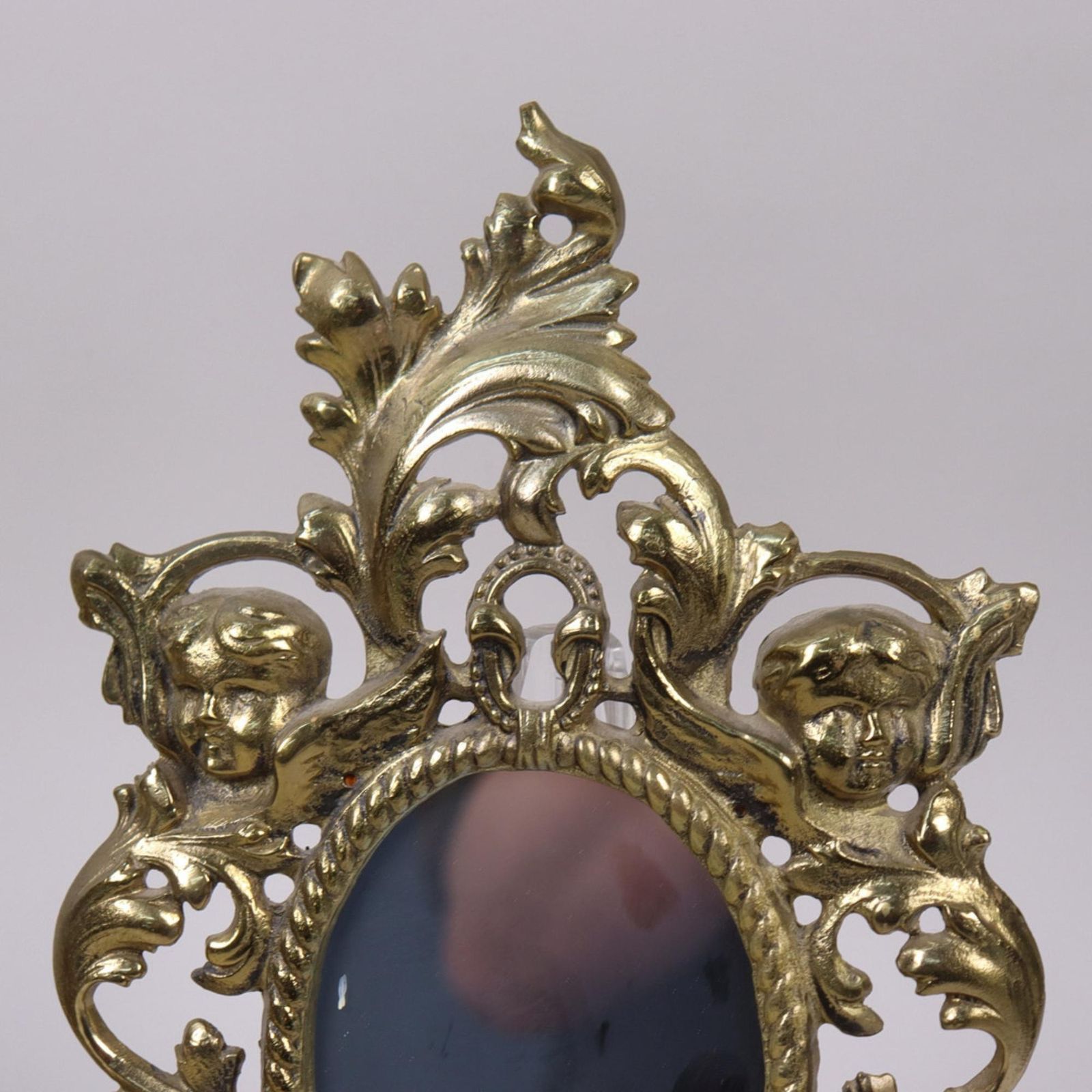 Rococo Style Gilt Metal Table Mirrors And Candlestick And Picture Frame Set Of 3 photo Home Decor