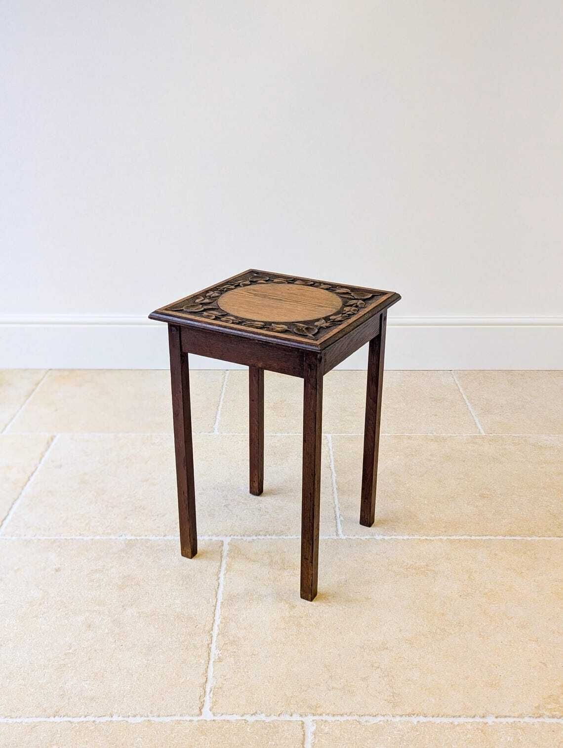 Antique Arts And Crafts Oak Occasional Table C.1920 photo Furniture