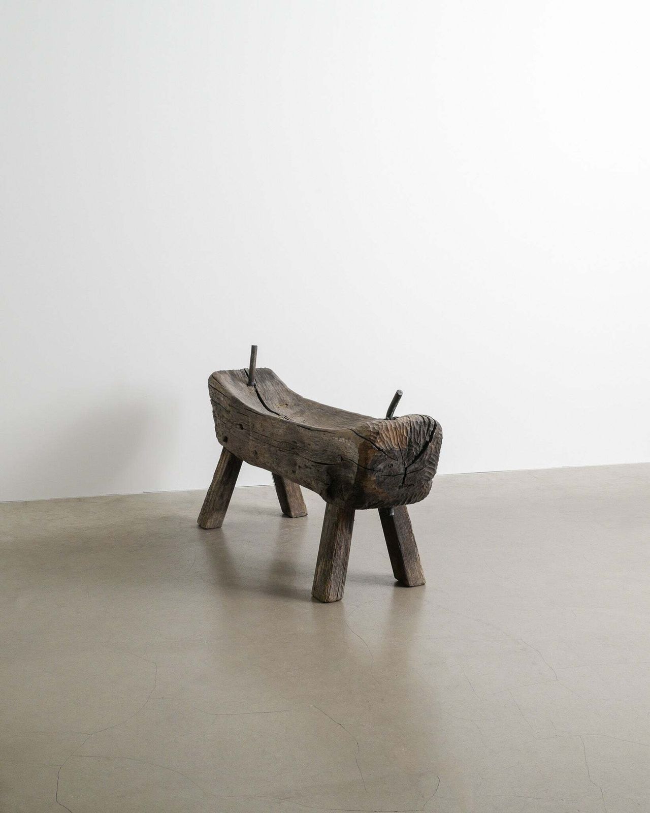 Unique Danish Mid Century Sculptural Wooden Bench By Jacob Hermann Produced In Denmark, 1960s photo furniture