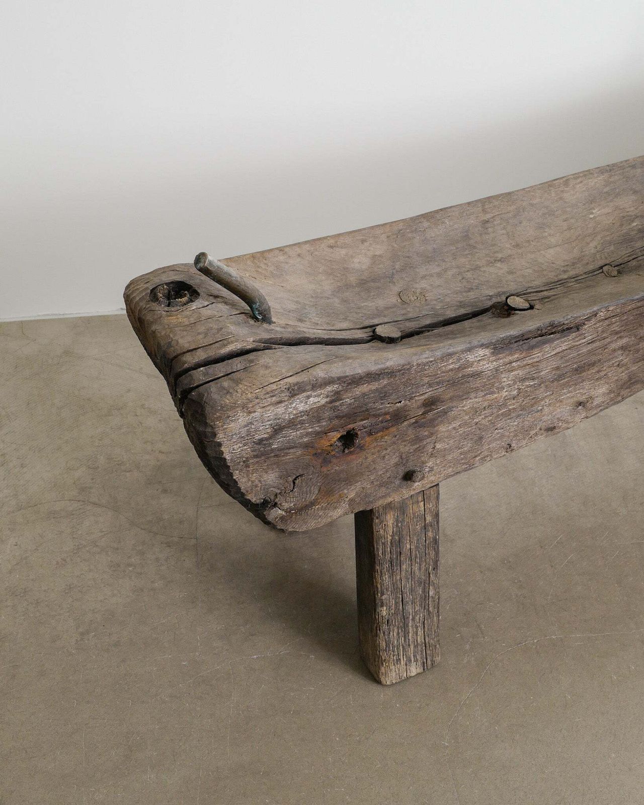 Unique Danish Mid Century Sculptural Wooden Bench By Jacob Hermann Produced In Denmark, 1960s photo Furniture