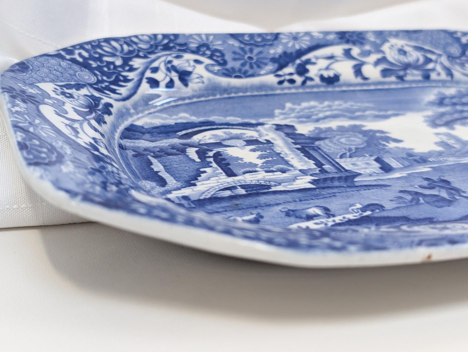 65.0 Antique Copeland Spode Rectangle Serving Platter Circa 1910. Highly Collectible Vintage. Copeland 'Italian' Design. photo