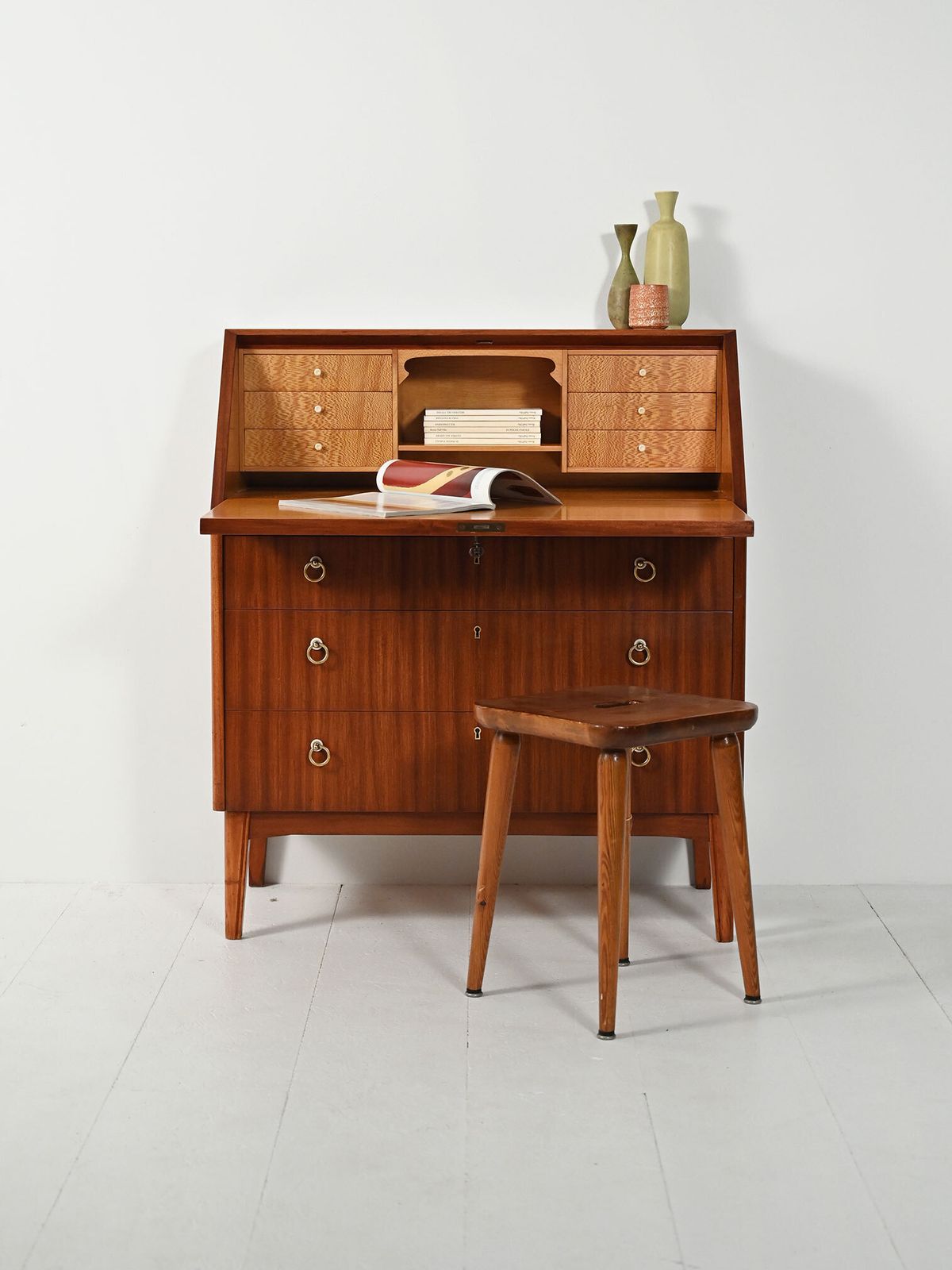 Scandinavian Mahogany Secretary From The 1950s