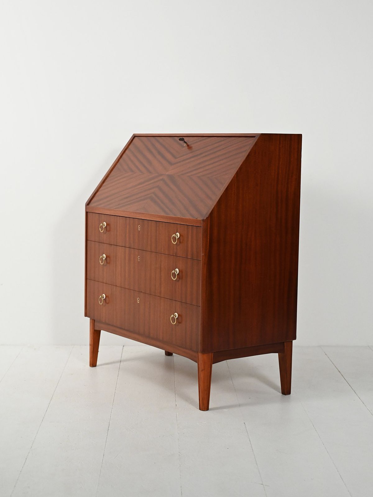 Scandinavian Mahogany Secretary From The 1950s photo vinterior