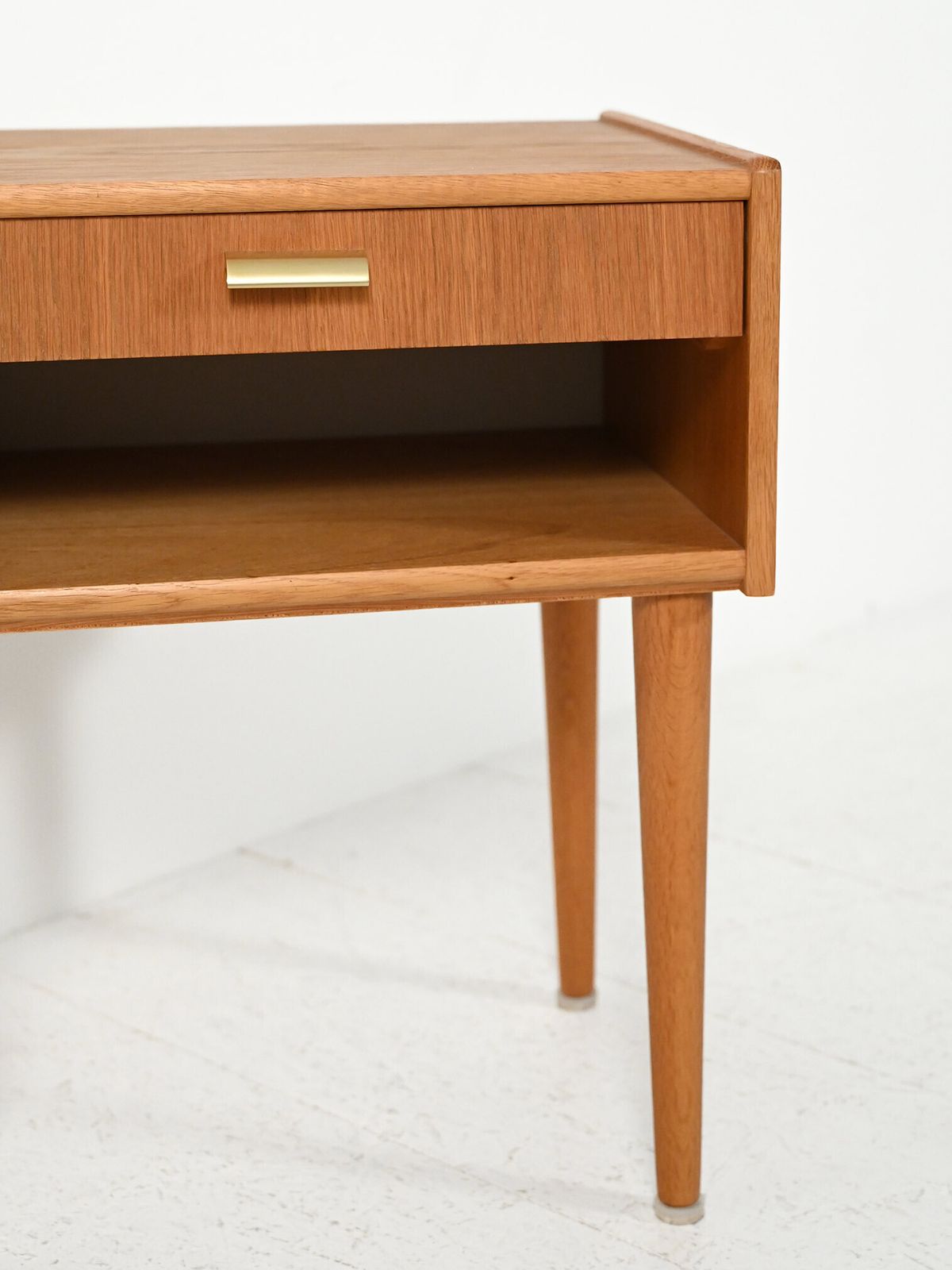 Vintage Scandinavian Bedside Table With Brass Handle photo buy