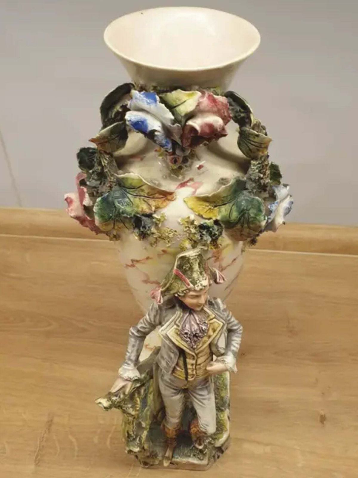 Figural Porcelain Vase With Napoleonic Figure Continental Europe, Late 19th Century photo Home Decor