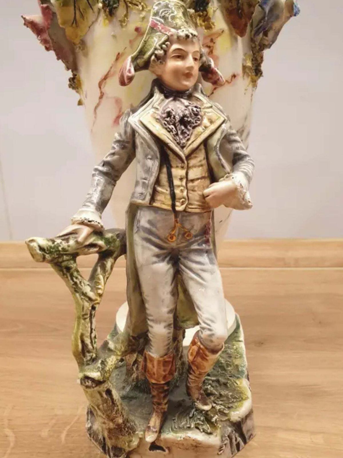 Figural Porcelain Vase With Napoleonic Figure Continental Europe, Late 19th Century photo vinterior