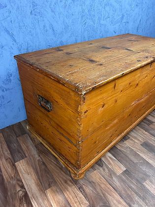 Victorian Pine Blanket Box Antique Large photo Furniture