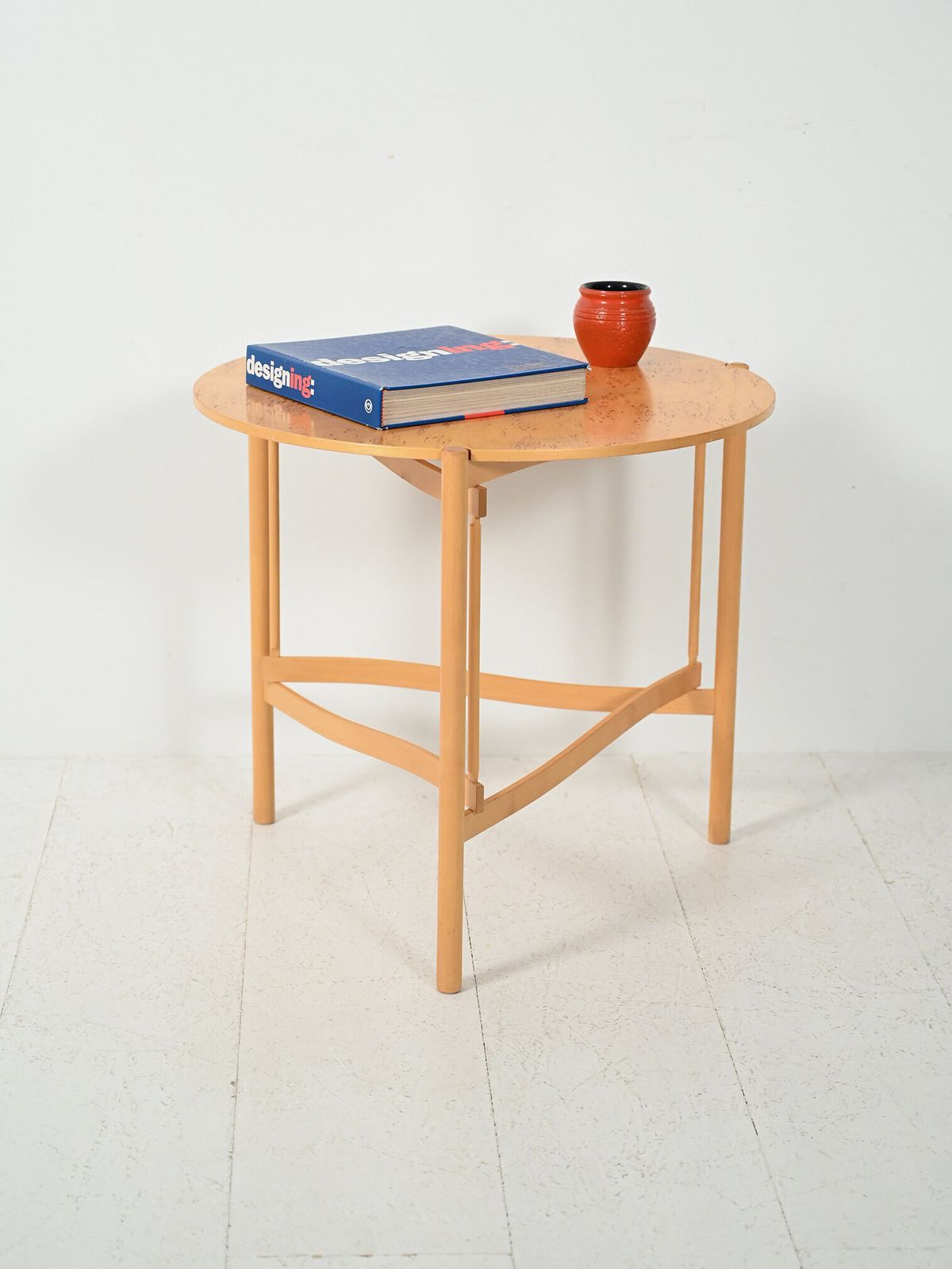 Round Scandinavian Birch Coffee Table By Karl Andersson & Söner