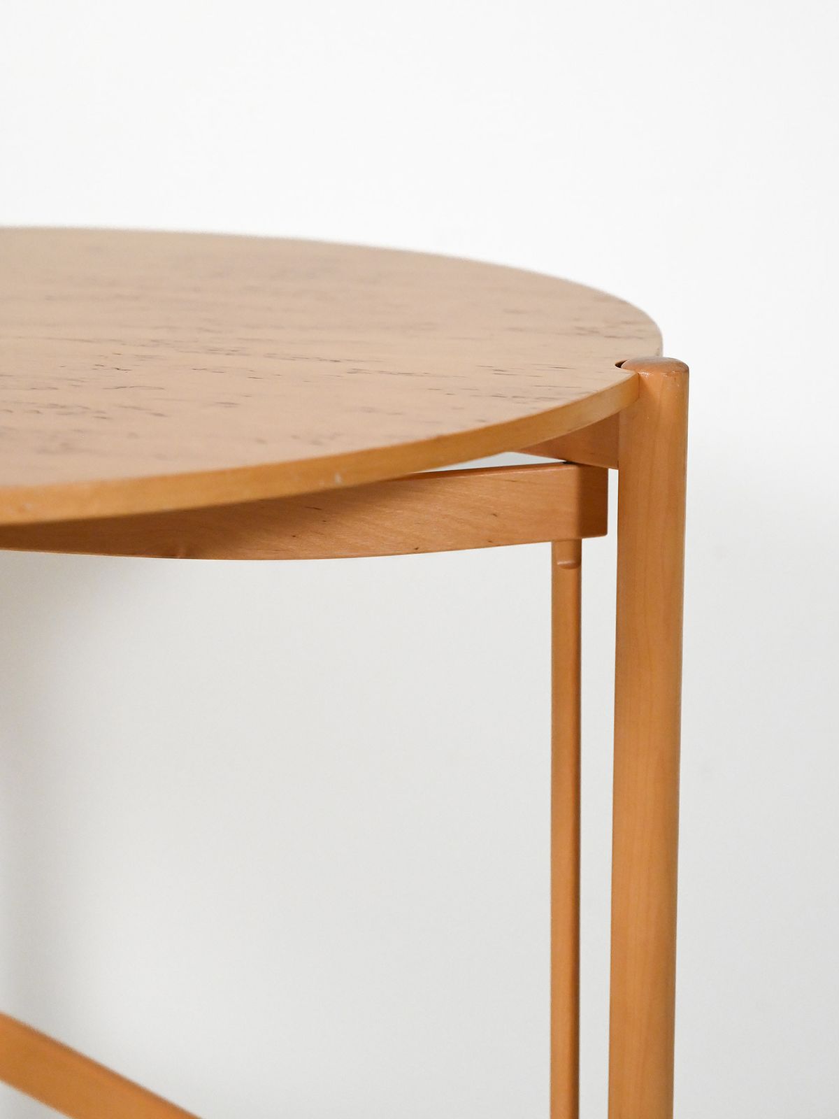 Round Scandinavian Birch Coffee Table By Karl Andersson & Söner photo vinterior