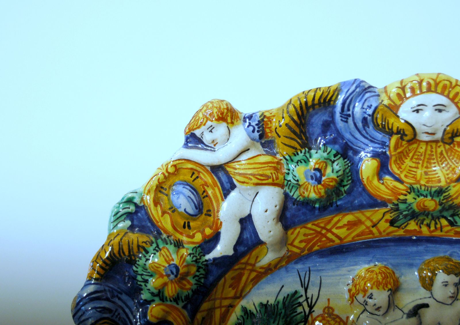 Majolica Plate / Imbres Manufactory Of Pavia / 18th Century photo vinterior