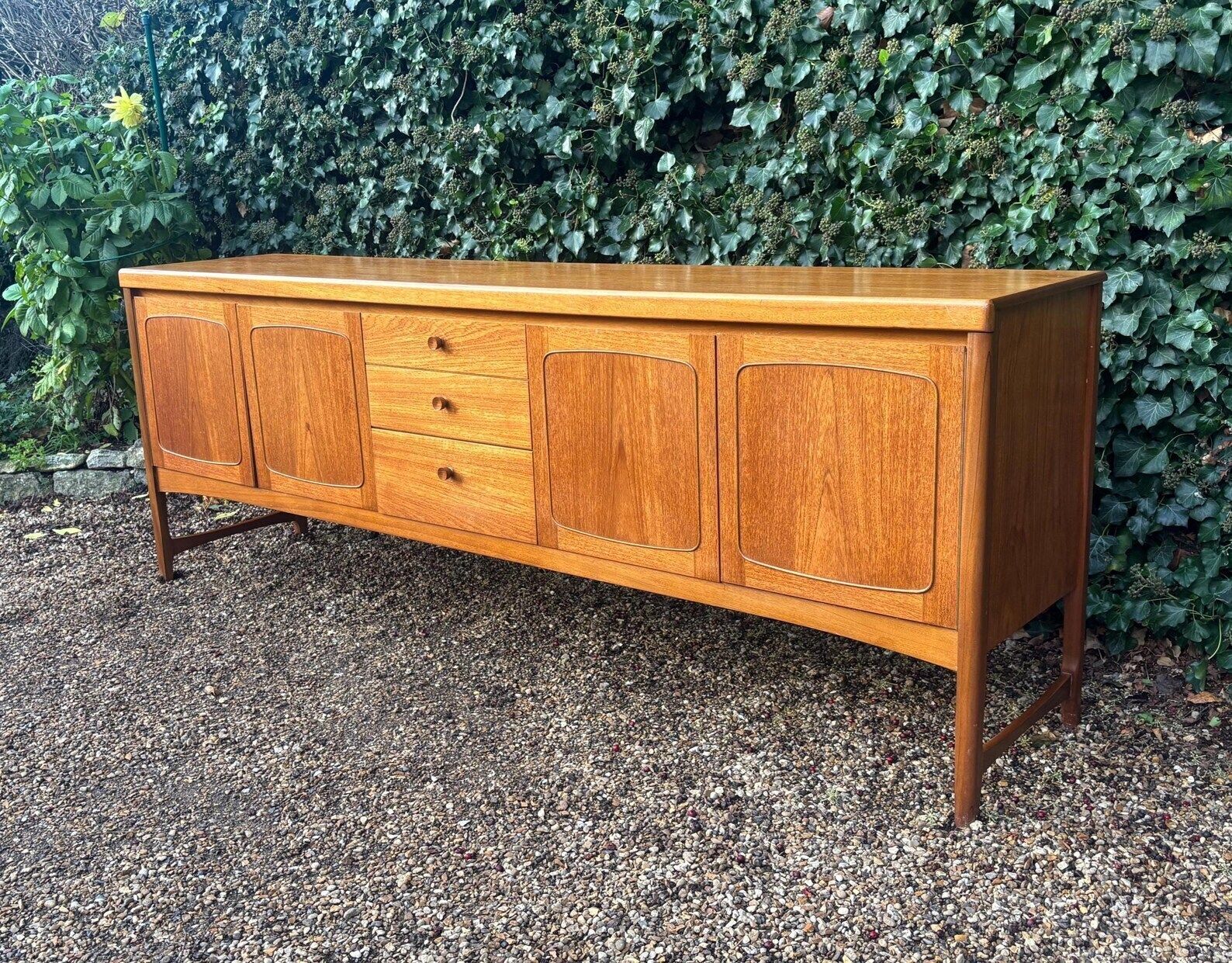 Vintage Mid Century Nathan Squares Teak Sideboard photo 900.0