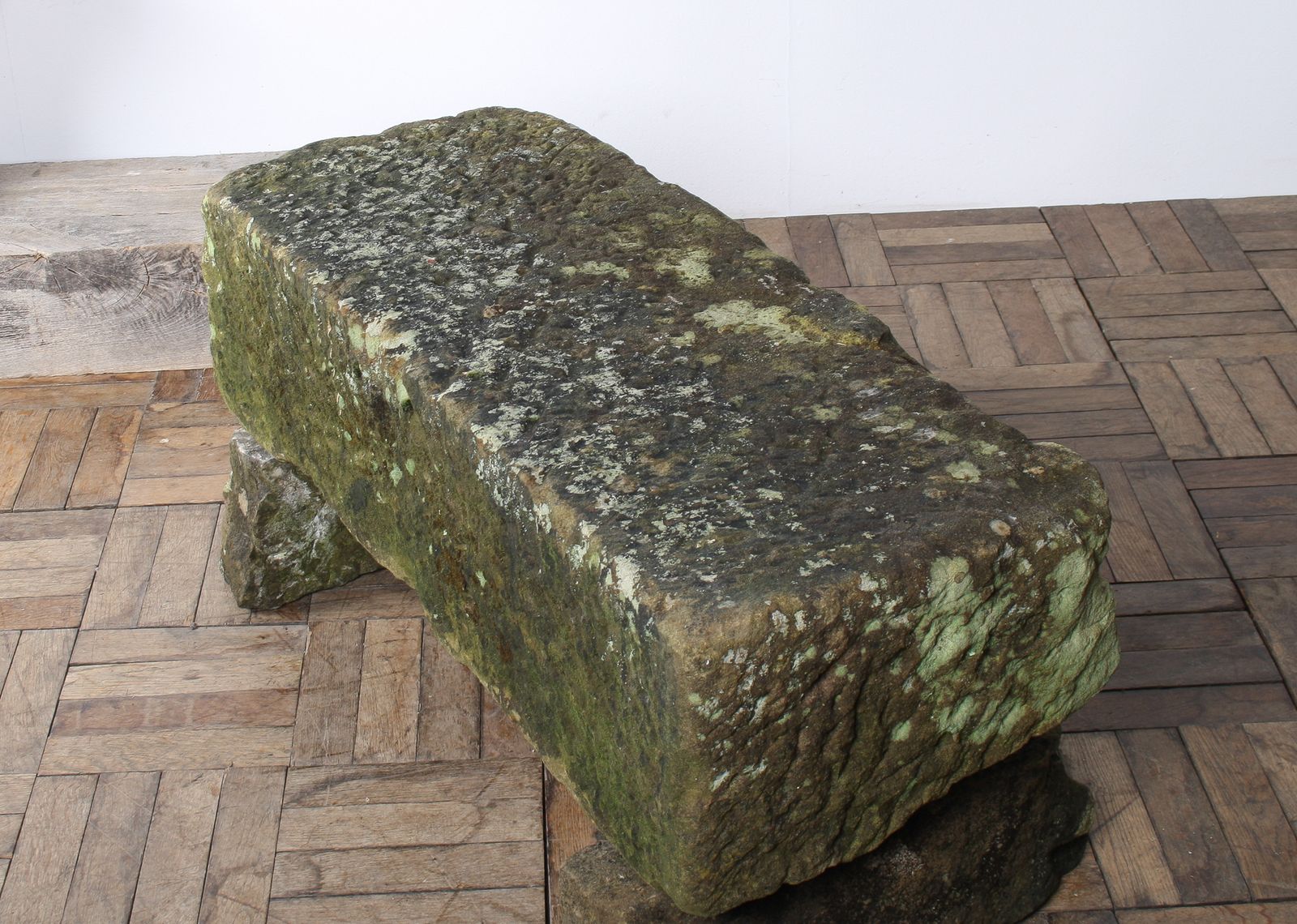 photo for sale Reclaimed Carved Stone Sandstone Garden Bench Seat With Weathered Patina