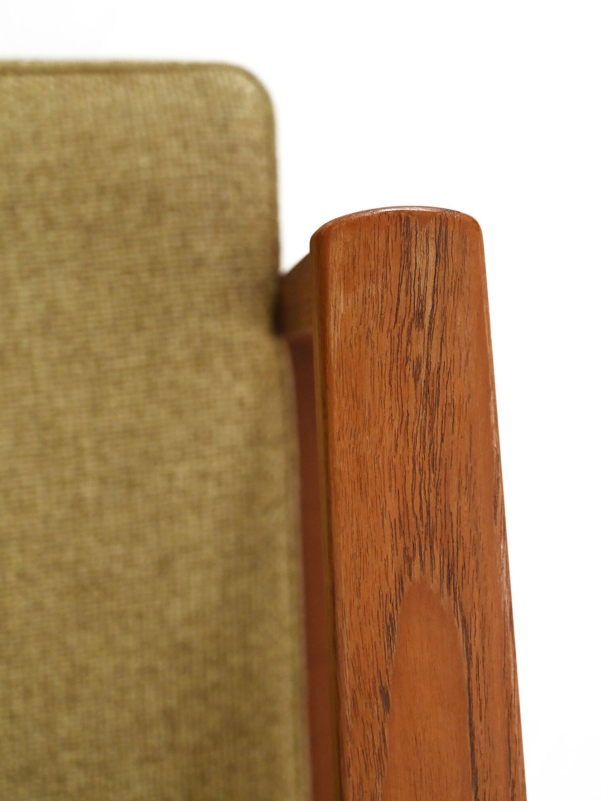 photo vintage Pair Of Danish Teak Armchairs With Green Upholstery